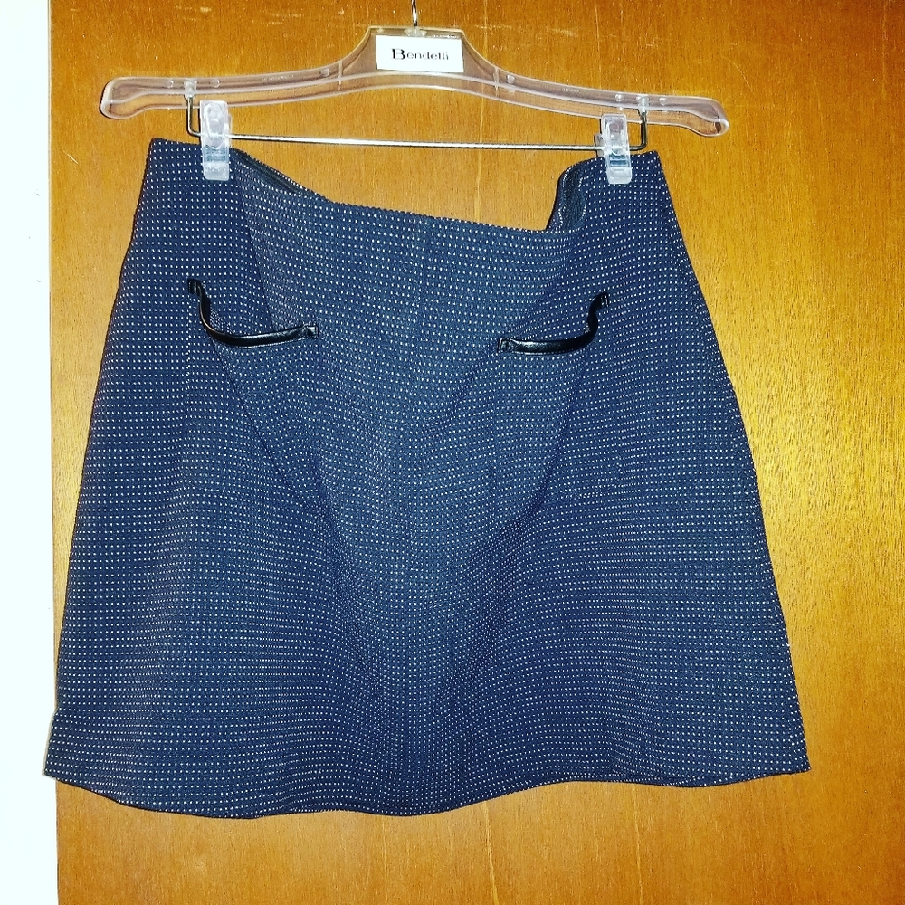 Navy blue mini skirt